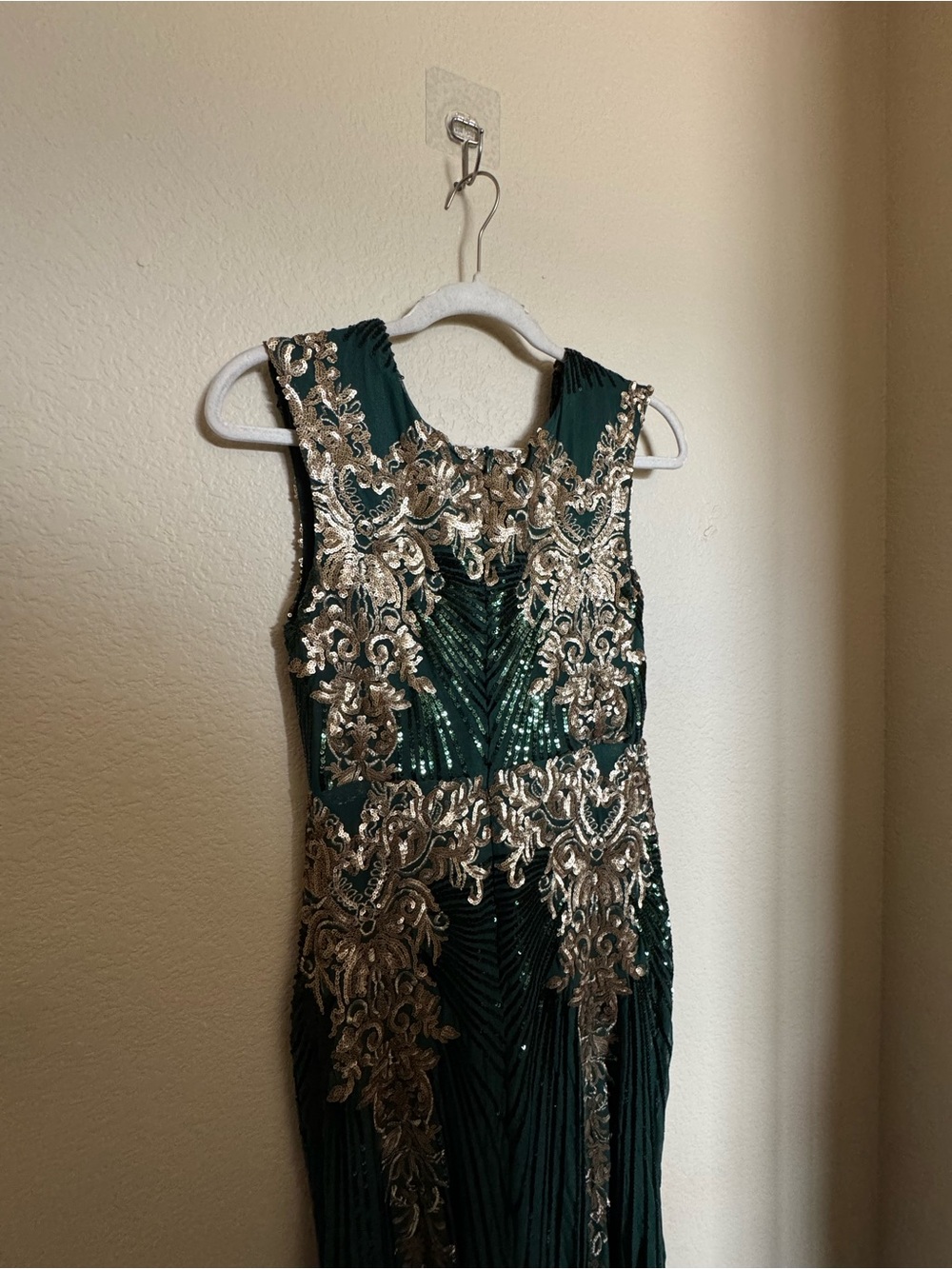 Baltic Born Azura Green Gold Sequin Formal Evening Wedding Guest Gown Dress - Picture 6 of 6